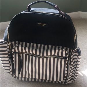 Henri Bendel Striped Canvas Backpack